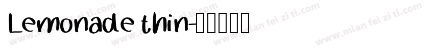 Lemonade thin字体转换